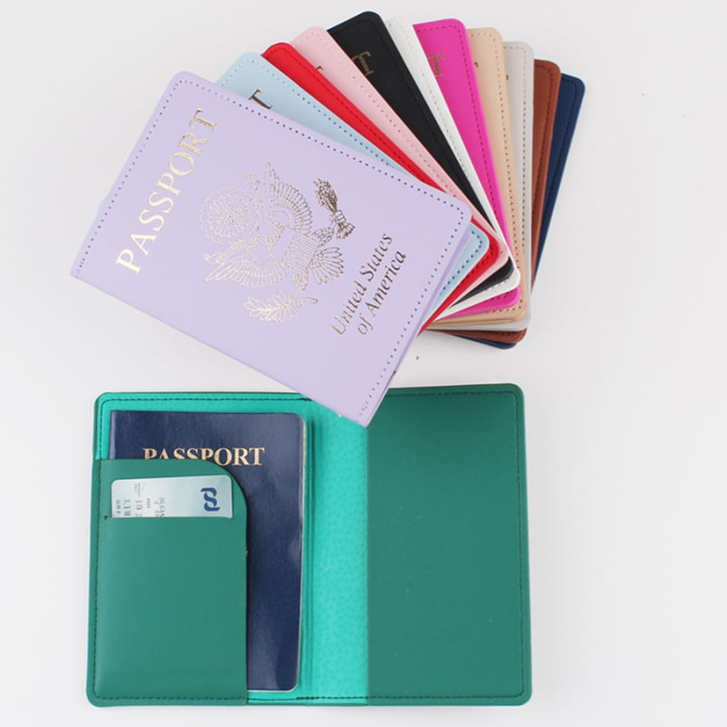Θήκη διαβατηρίου και ταυτότητας – PU δέρμα, σχέδιο με γράμματα, αδιάβροχη, αντι-κλοπή, επεκτάσιμη
