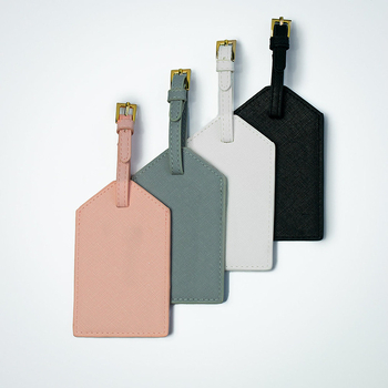 Σετ θήκης διαβατηρίου και ετικέτας αποσκευών (2 τεμάχια) – Υλικό PU, γεωμετρικό σχέδιο, μάρκα Hoshino, για ταξίδια, Άνοιξη 2024