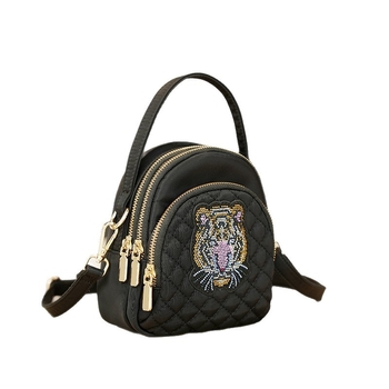 Golandai női táska hímzett rhinestone díszítéssel – könnyű luxus, ovális alakú poliészter táska cipzárral, belső zseb ( cipzáros ) és zseb a telefon számára, egy vállpánt