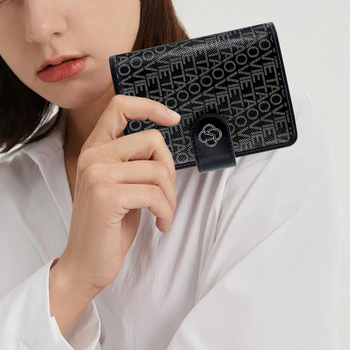 PU Δέρμα Διαβατηρίου και Καρτών με Αγκράφα, Με Πολλαπλά Διαμερίσματα Για Κάρτες, Unisex, Μοντέλο με Γράμματα