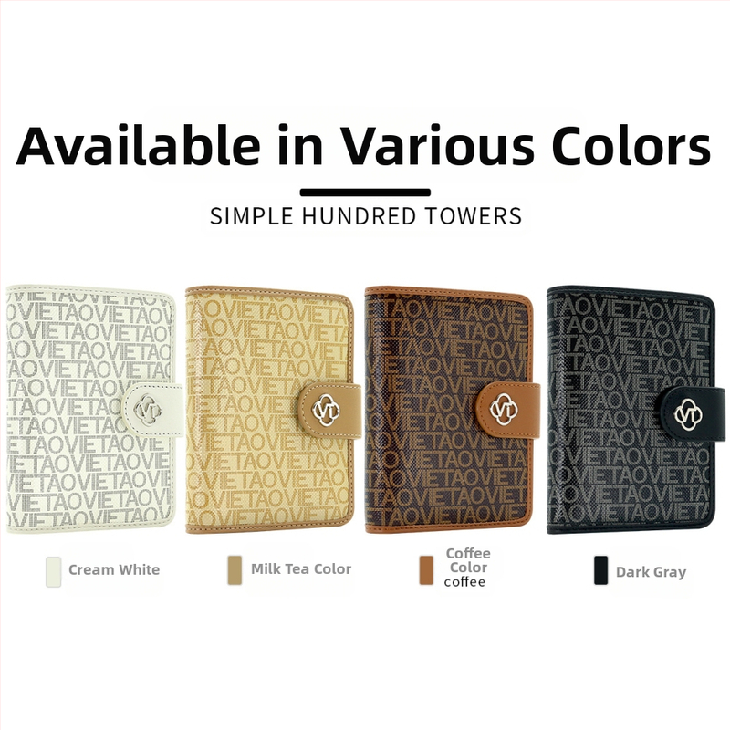 PU кожен паспортно-документо портфейл със закопчалка, множество слотове за карти, унисекс, модел с буквен принт