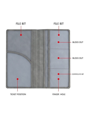 Θήκη Διαβατηρίου από PU Δέρμα, Οργανωτής Εγγράφων, Unisex, 3-πτυχή, Συμπαγές