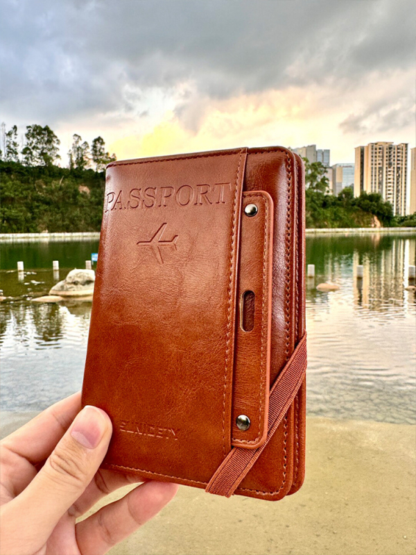 Držač za putovnicu i kartice s dizajnom protiv krađe – PU vanjska površina, kožna podstava, elegantan stil zrelih žena, izdanje ljeta 2025, za kućno skladištenje