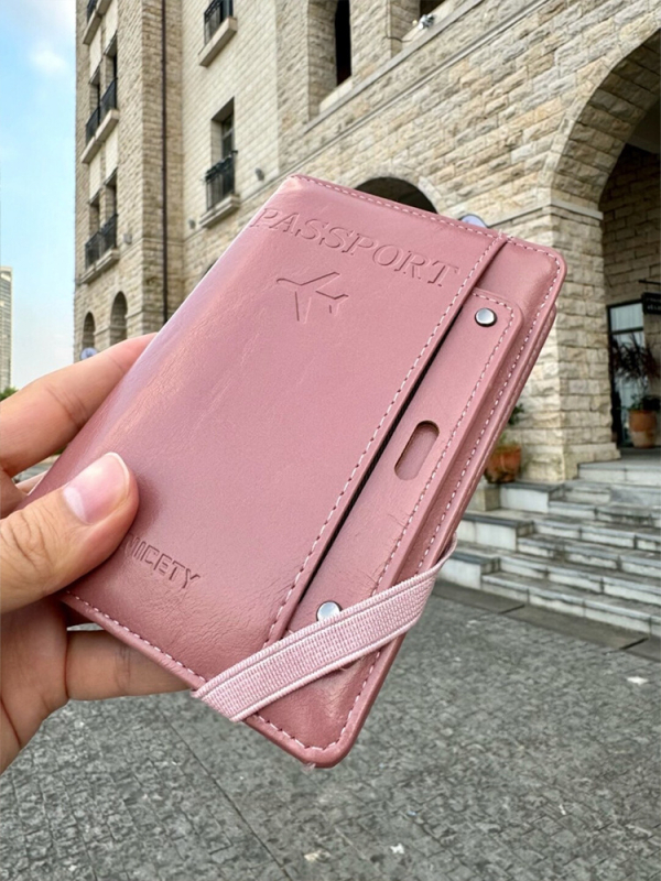 Držač za putovnicu i kartice s dizajnom protiv krađe – PU vanjska površina, kožna podstava, elegantan stil zrelih žena, izdanje ljeta 2025, za kućno skladištenje