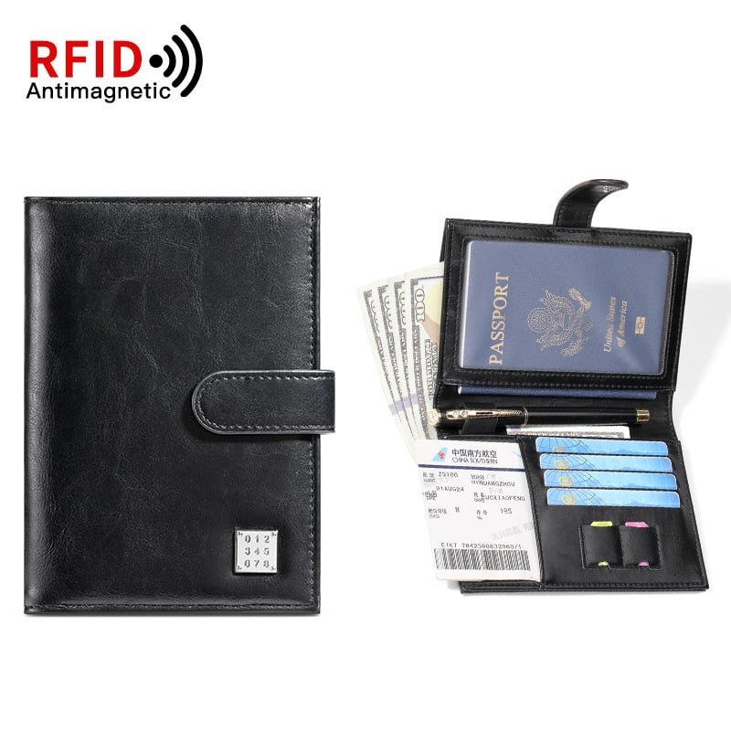 Držač za putovnicu i kartice s dizajnom protiv krađe – PU vanjska površina, kožna podstava, elegantan stil zrelih žena, izdanje ljeta 2025, za kućno skladištenje