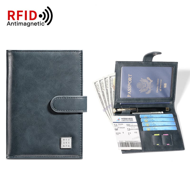 Držač za putovnicu i kartice s dizajnom protiv krađe – PU vanjska površina, kožna podstava, elegantan stil zrelih žena, izdanje ljeta 2025, za kućno skladištenje