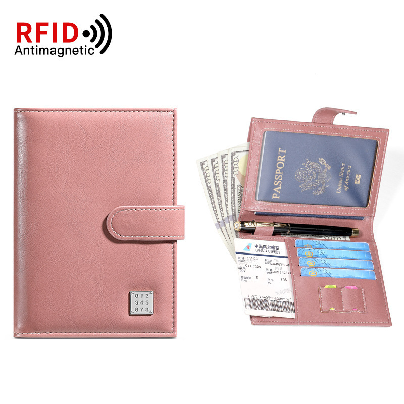 Držač za putovnicu i kartice s dizajnom protiv krađe – PU vanjska površina, kožna podstava, elegantan stil zrelih žena, izdanje ljeta 2025, za kućno skladištenje