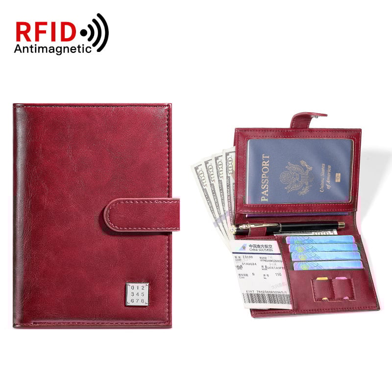 Držač za putovnicu i kartice s dizajnom protiv krađe – PU vanjska površina, kožna podstava, elegantan stil zrelih žena, izdanje ljeta 2025, za kućno skladištenje