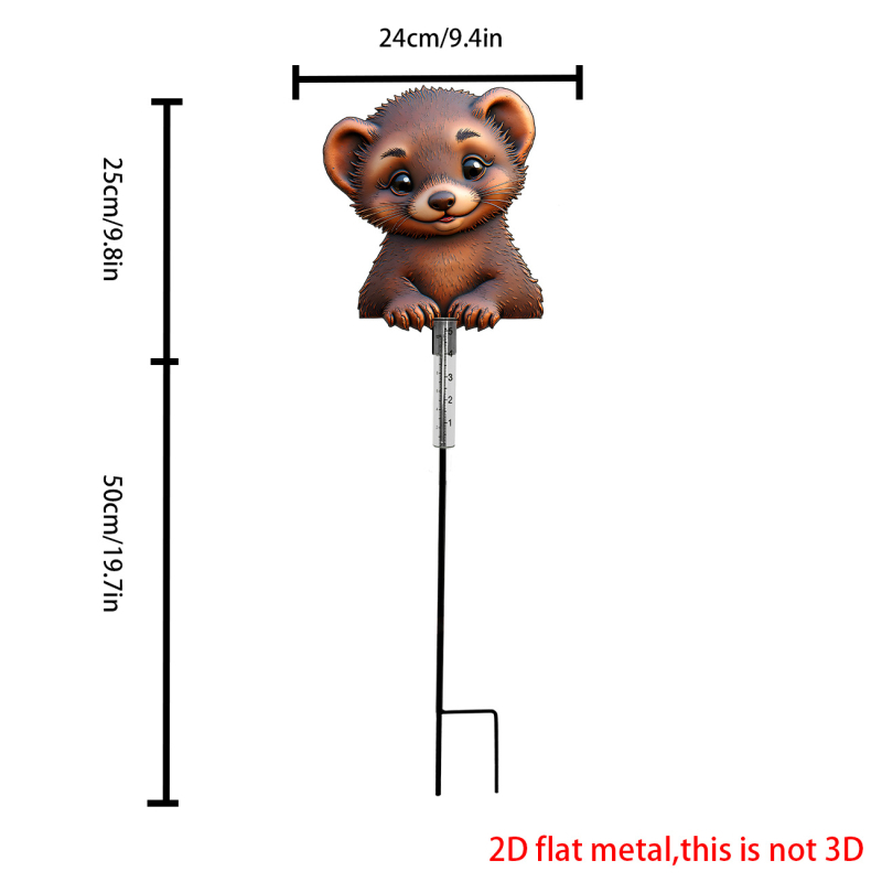 Dārza lietus mērītājs — Dzelzs materiāls, mūsdienīgs stils, cits apdarē, Produkta kods Clyq-0081, dārzam