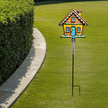 Градински метален дъждомер с контур на къщичка — Марка Ruino; Материал: Желязо; Стил: Модерен; Занаят: Други; Сцена: Градина