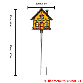 Ruino железен градински дъждомер, Gingerbread House, модерен стил, код Clyq-0202