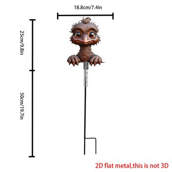 Измервател на валежи с фигура на щраус, железен, модерен стил, градински модел Clyq-0079