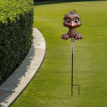 Измервател на валежи с фигура на щраус, железен, модерен стил, градински модел Clyq-0079