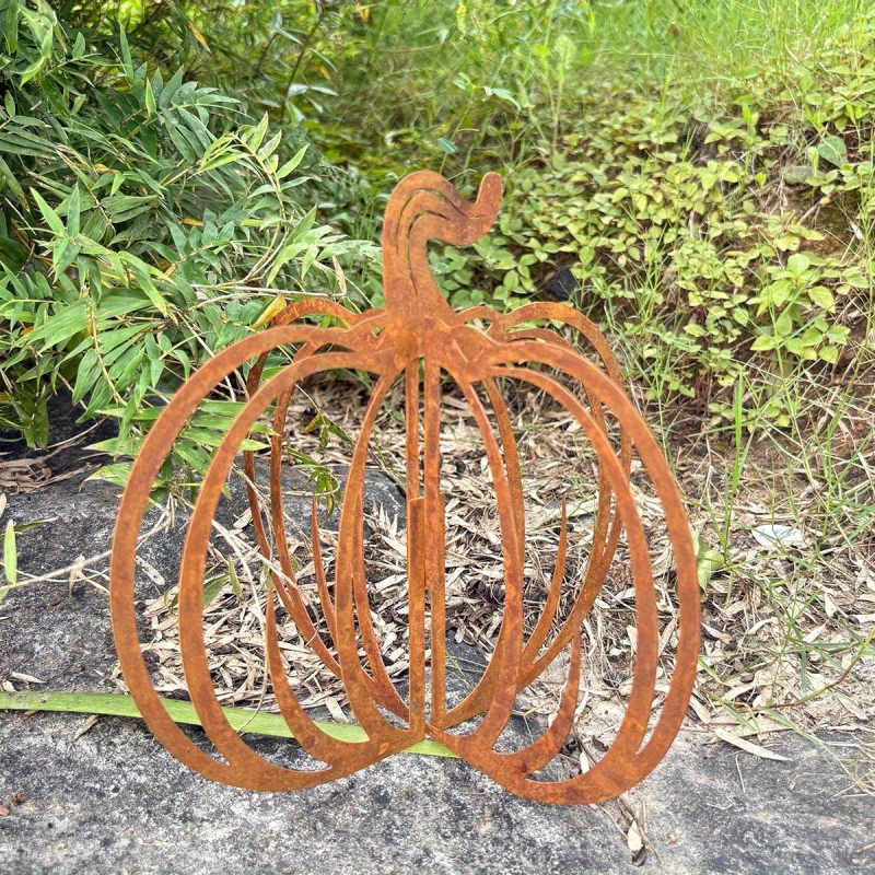 Metāla ķirbis ar izšuvumu, retro dzelzs māksla, griestu vai ārējai karājas dekorācijas dārzam, preces kods w1025