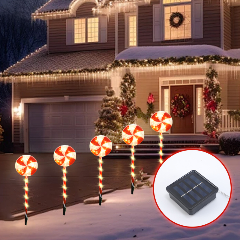 Ηλιακό φωτιστικό βάσης σε σχήμα γλειφιτζούρι, αδιάβροχο IP55, τάση ≤36V, έλεγχος με κουμπί