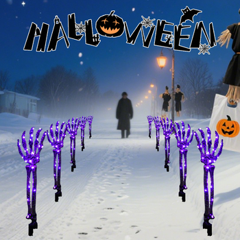 Φως LED με χέρι φάντασμα για τοποθέτηση στο έδαφος – Halloween διακόσμηση κήπου, IP55 αδιάβροχο, 8W, Τροφοδοσία: μπαταρία/USB/ηλιακή, Έλεγχος: κουμπί