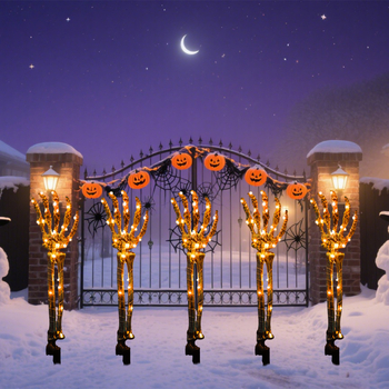 Φως LED με χέρι φάντασμα για τοποθέτηση στο έδαφος – Halloween διακόσμηση κήπου, IP55 αδιάβροχο, 8W, Τροφοδοσία: μπαταρία/USB/ηλιακή, Έλεγχος: κουμπί