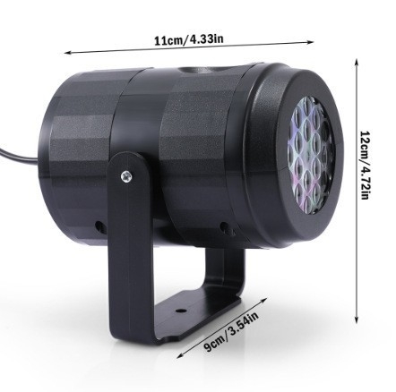 Коледна проекционна лампа за украса с въртящи се снежинки, модел W886 (860 lm, ≤36 V, 5000 ч, IP42)
