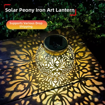 Соларен окачващ фенер – LED лампи, IP44, 1W, 1.2V, 6–12 ч работа