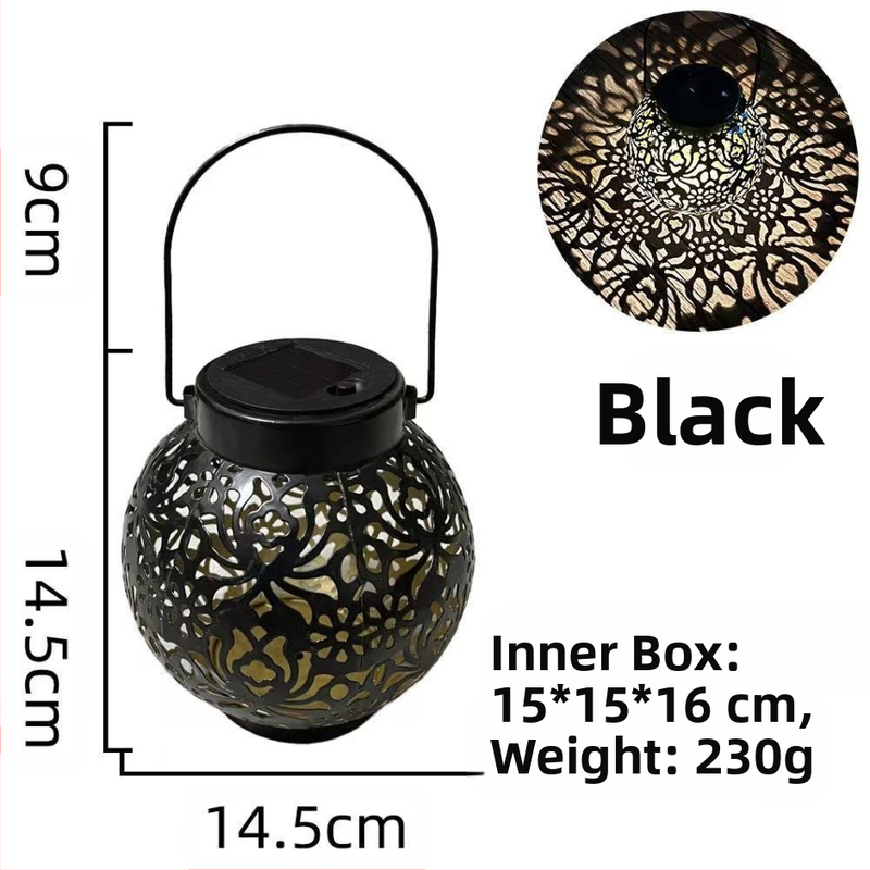 Соларен окачващ фенер – LED лампи, IP44, 1W, 1.2V, 6–12 ч работа