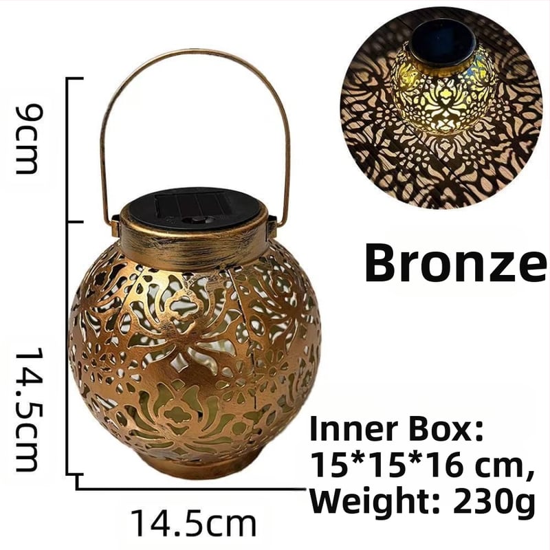 Соларен окачващ фенер – LED лампи, IP44, 1W, 1.2V, 6–12 ч работа