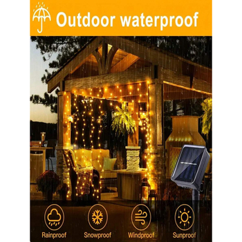 Ηλιακό φως κουρτίνας, εξωτερικό, αδιάβροχο, συσκευασία 200+ τεμάχια, για οικιακή χρήση