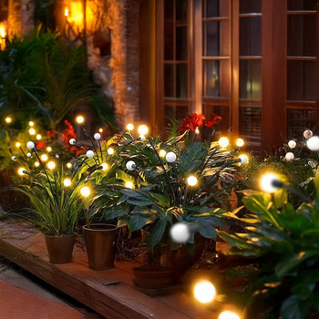 Соларна светодиодна лампа‑светулка CS-8056, IP55, 1W, 6–12 ч работа, мултиглавна конструкция (1–4/1–6 лампи)