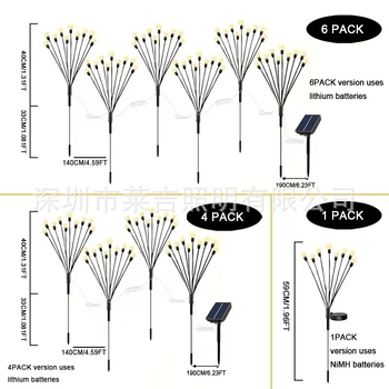 Соларна светодиодна лампа‑светулка CS-8056, IP55, 1W, 6–12 ч работа, мултиглавна конструкция (1–4/1–6 лампи)