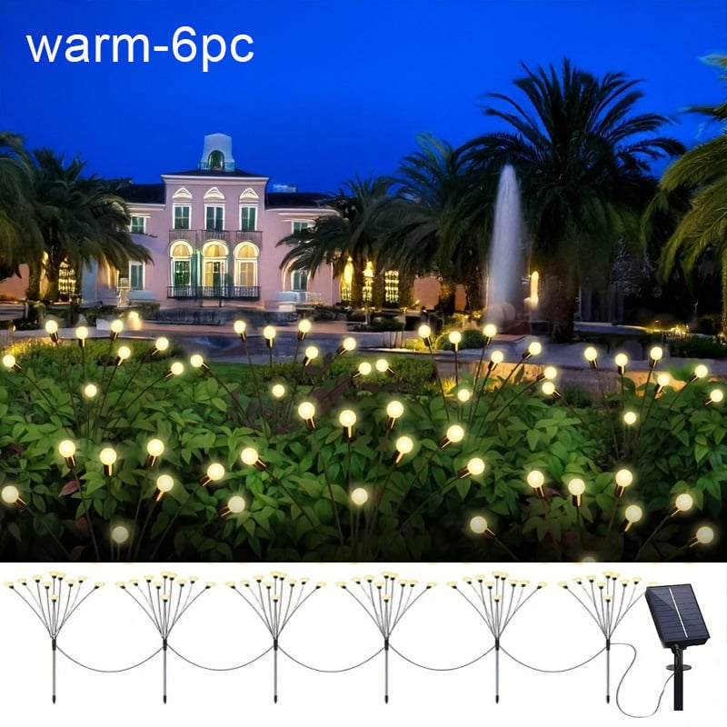 Соларна светодиодна лампа‑светулка CS-8056, IP55, 1W, 6–12 ч работа, мултиглавна конструкция (1–4/1–6 лампи)