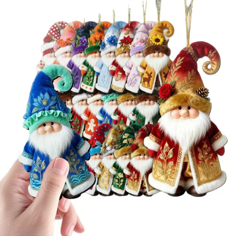 Pakārāmo rotājumu komplekts — Topola koka plāksne, Independent zīmols, pakarināšanas aksesuārs, Ziemassvētku dekors mājām, dārzam un birojā