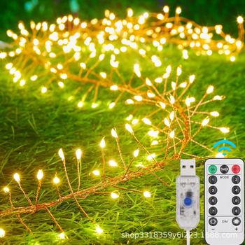 Сватбена LED светлинна нишка от медна тел, сърцевидна форма, USB захранване, дистанционно управление, 5V, IP44, 50–200 светодиода