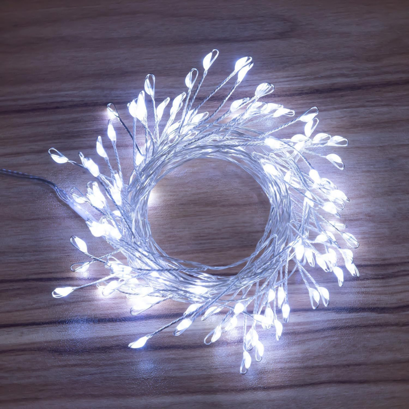 Сватбена LED светлинна нишка от медна тел, сърцевидна форма, USB захранване, дистанционно управление, 5V, IP44, 50–200 светодиода