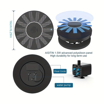 Αντλία φονταν για πτηνά με ηλιακή τροφοδοσία - Διασυνοριακή εξαγωγή αποκλειστικός πόρος; Υλικό: Άλλο; Κατηγορία προϊόντος: Φροντίδα γούνας; Εισαγωγή: Όχι; Μάρκα: Άλλο; Αριθμός αντικειμένου: jd601100811241024