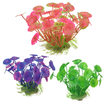 Simulētie ūdens augi akvārija dekorēšanai • PE + keramiskā pamatne • Akvārija ainavu augi