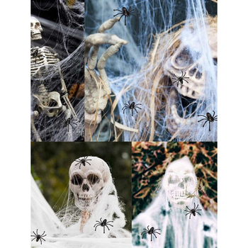 Σετ διακόσμησης ιστών αράχνης για Χάλογουιν — 10 τεμάχια, τεχνητός ιστός για διακόσμηση χώρου