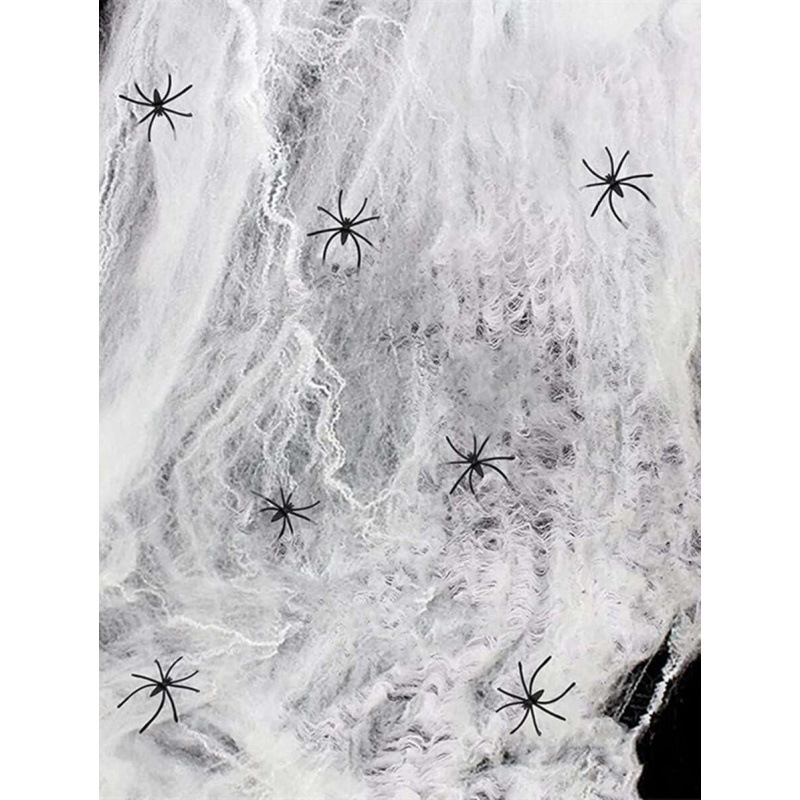 Σετ διακόσμησης ιστών αράχνης για Χάλογουιν — 10 τεμάχια, τεχνητός ιστός για διακόσμηση χώρου