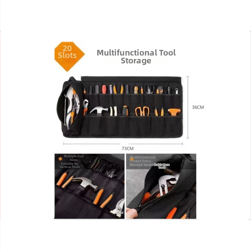 Hardvérová taška na uskladnenie nástrojov, prenosná rolová taška, vhodná na prenášanie a vonkajšie použitie, kód produktu 6.17, vhodná pre elektrikára a súpravu nástrojov