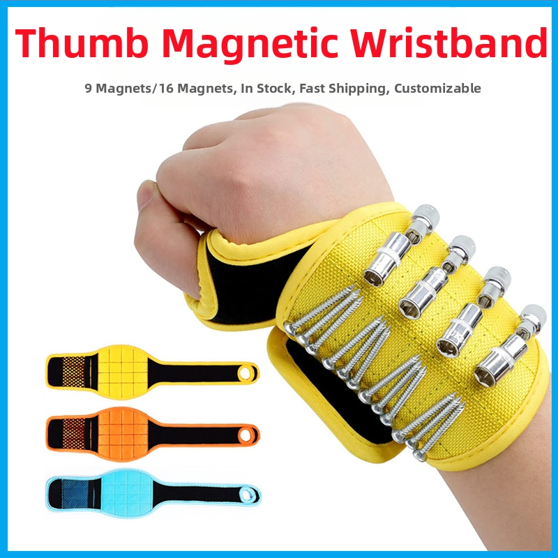 Μαγνητική ζώνη καρπού με Velcro για συλλογή βιδών, καρφιών και τρυπανιών – ισχυρός μαγνήτης, κατασκευή από νάιλον, ανάμειξη νάιλον/πολυεστέρα, βιομηχανική χρήση, μάρκα Neutral