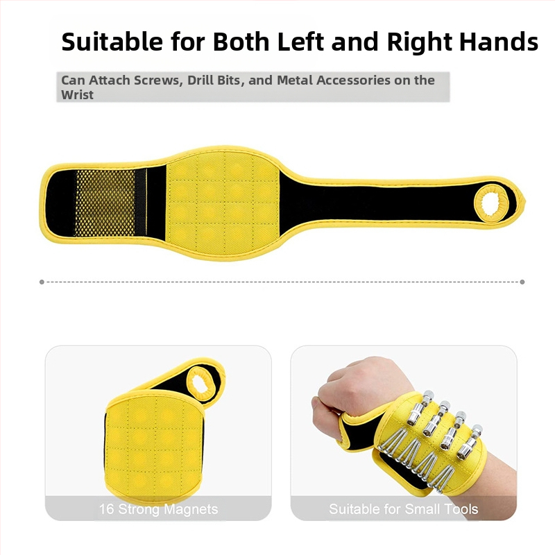 Магнитна киткова лента с велкро за прихващане на винтове, пирони и свредла – мощен магнит, индустриално приложение, марка Neutral