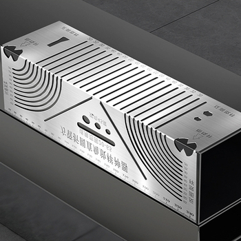 Ανοξείδωτη πτυσσόμενη χάραξη με τόξο γωνίας και ορθογώνιο γωνία, πολυλειτουργικό εργαλείο μαρκαρίσματος για τετράγωνους σωλήνες