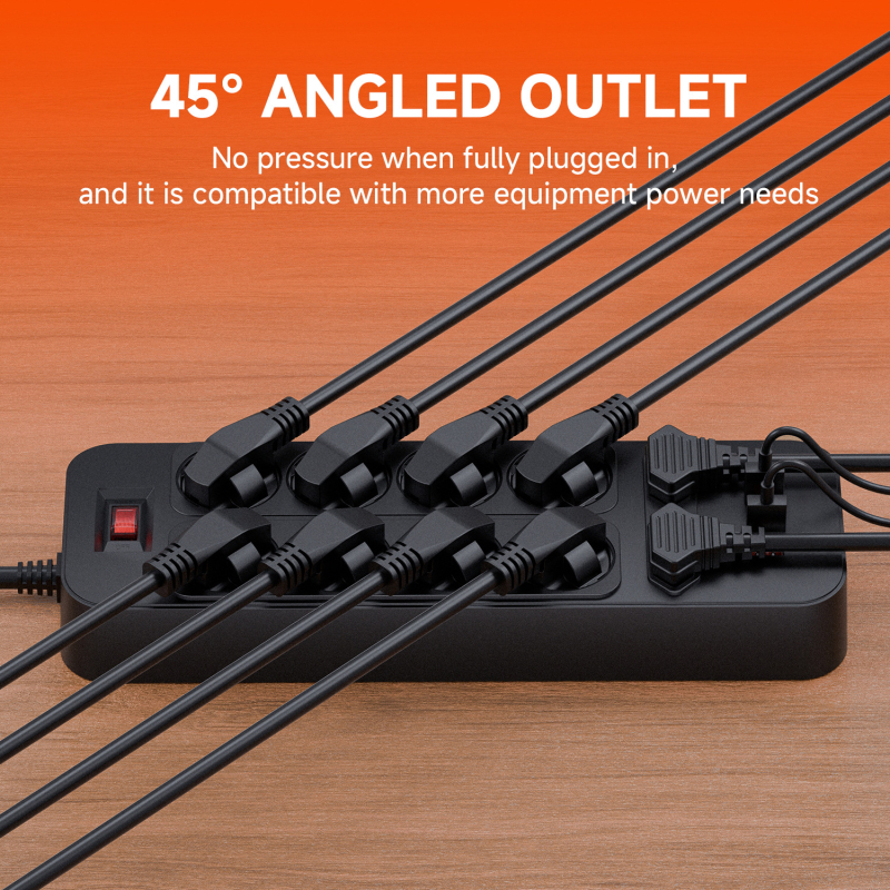 Europska standardna utičnica s 10 rupa, USB priključkom, kabelom od 1,8 m, AC100-250V