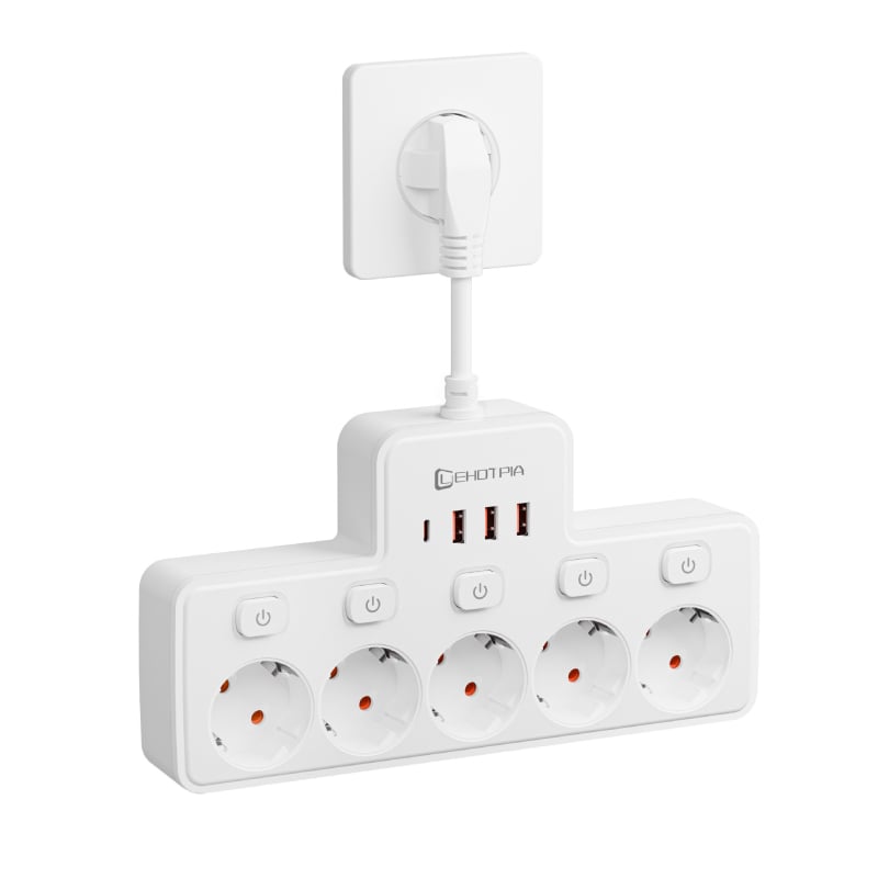 Kaidi Xin Europska standardna utičnica, 10A, AC110-250V, Bakreni Vodiči, PC Kućište