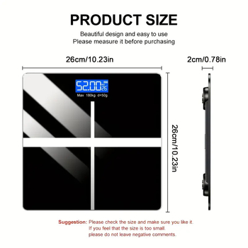 Kangdeli digitālais vannas istabas svars – 180 kg maksimālais slogs, liels LCD displejs, temperēta stikla panelis, USB/bateriju barošana, modeļa CB516
