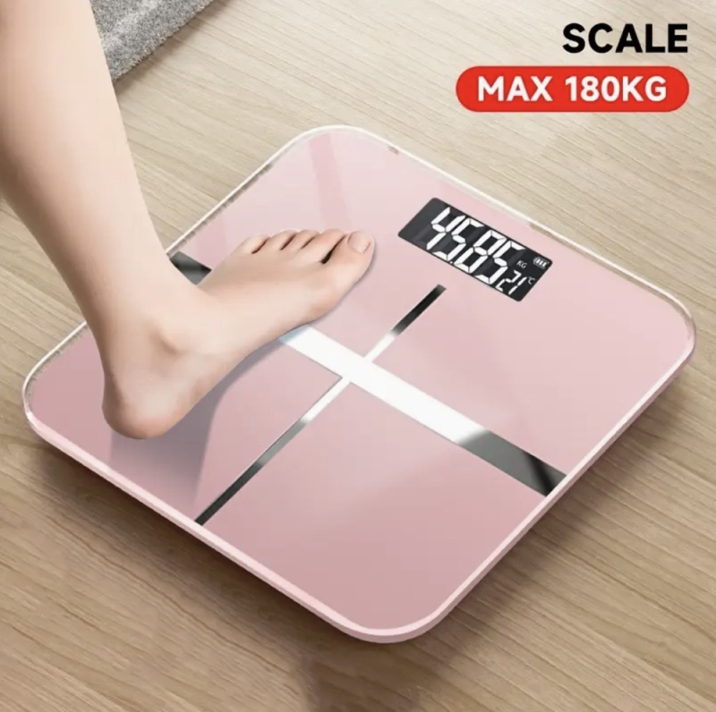 Kangdeli digitālais vannas istabas svars – 180 kg maksimālais slogs, liels LCD displejs, temperēta stikla panelis, USB/bateriju barošana, modeļa CB516