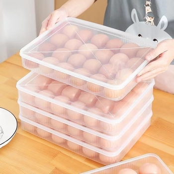 Κουτί αποθήκευσης αυγών για το ψυγείο – Κουτί αυγών κουζίνας, Υλικό PP, Διαχωριστικό στον κάτω χώρο, Μεγάλη χωρητικότητα