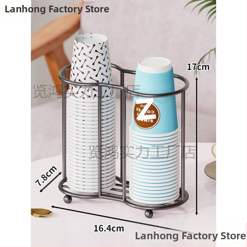 Držiak na poháre do obchodu s čajom s mliekom – kovový, klasický štýl, viacúčelový organizér, Model 8ecfkc8p