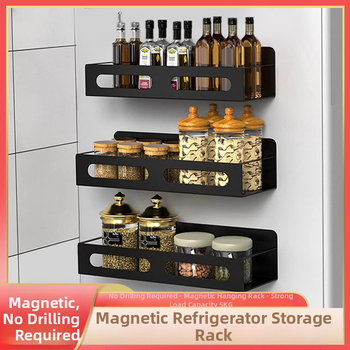 Μαγνητική πλευρική ραφιέρα ψυγείου – κατασκευή από ανθρακούχο ατσάλι, φορητή αποθήκευση με αποστράγγιση, διατηρεί τα τρόφιμα φρέσκα