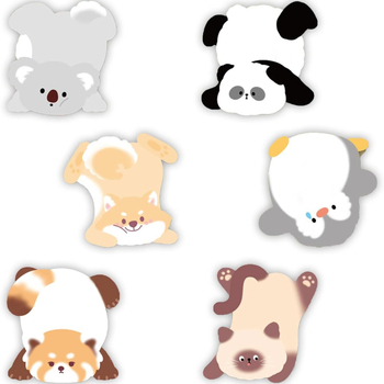 MYWAY Αυτοκόλλητο σημειωματάριο με χαριτωμένα ζωάκια, 30 σελίδες, ισχυρή κόλλα