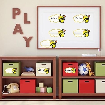 Bišu motīva vārdu etiķete - neregulāra forma, vara plāksnes pamatne, ūdens bāzes līme, 0,09 mm biezums