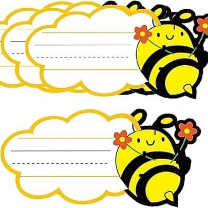 Bišu motīva vārdu etiķete - neregulāra forma, vara plāksnes pamatne, ūdens bāzes līme, 0,09 mm biezums